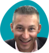 Headshot of James French - Oblix Purchasing manager on Giftpro's turquoise background