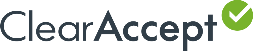 ClearAccept logo with green tick