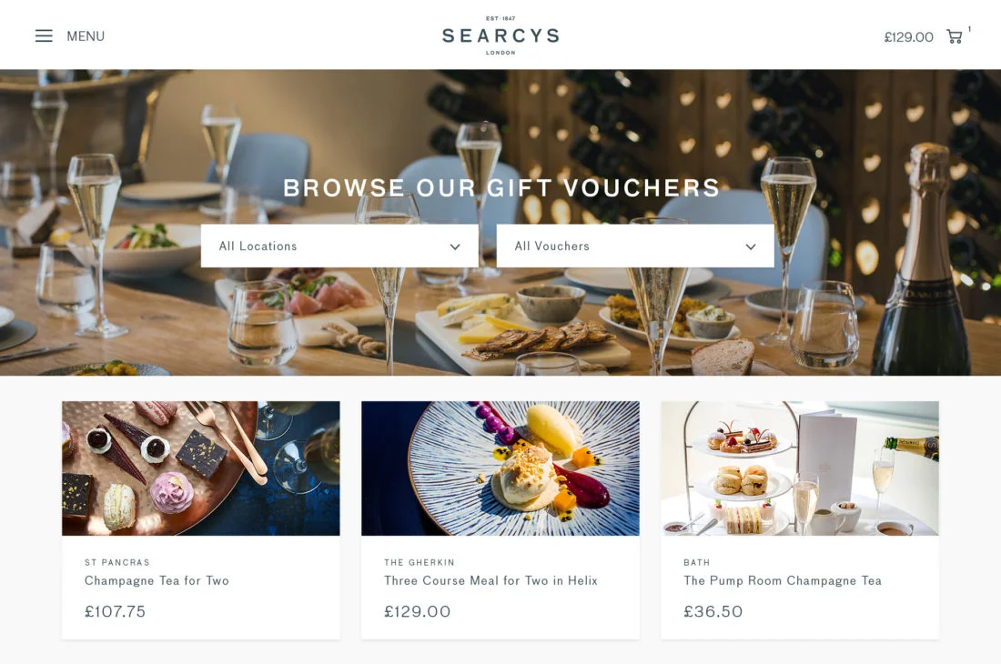 Searcys listing page
